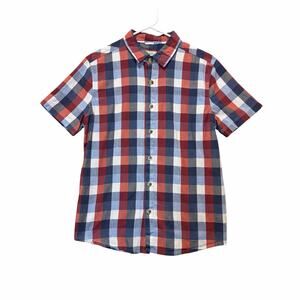 Mountain Warehouse Men’s Short Sleeve Button-Down Shirt Red White Blue Americana